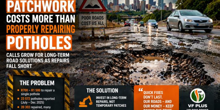 Johannesburg’s Costly Pothole Crisis Sparks Calls for Long-Term Road Repairs